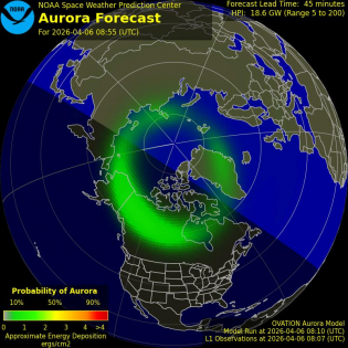 Current Northern hemispheric power input map