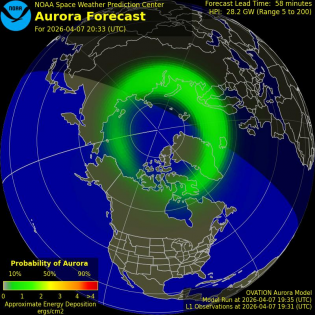 Current Northern hemispheric power input map