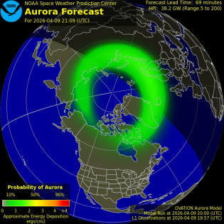 Current Northern hemispheric power input map