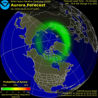 Current Northern hemispheric power input map