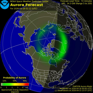 Current Northern hemispheric power input map