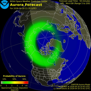 Current Northern hemispheric power input map