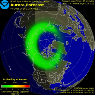 Current Northern hemispheric power input map