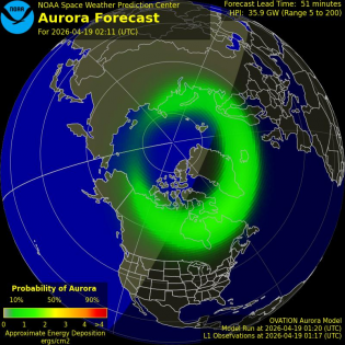 Current Northern hemispheric power input map