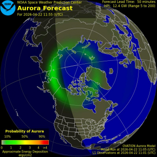 Current Northern hemispheric power input map