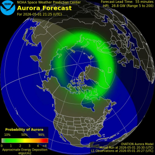 Current Northern hemispheric power input map