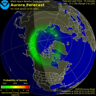 Current Northern hemispheric power input map