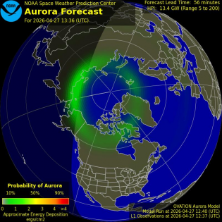 Current Northern hemispheric power input map