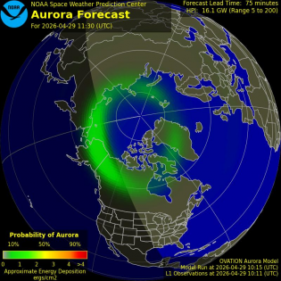 Current Northern hemispheric power input map