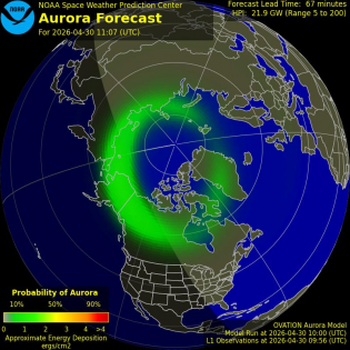 Current Northern hemispheric power input map