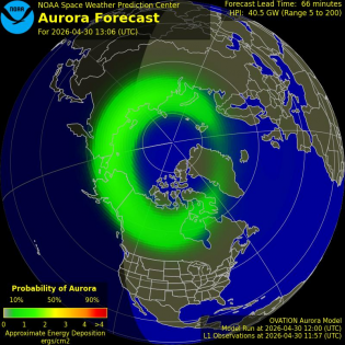 Current Northern hemispheric power input map