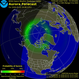 Current Northern hemispheric power input map