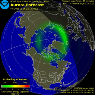 Current Northern hemispheric power input map