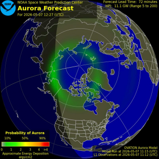 Current Northern hemispheric power input map