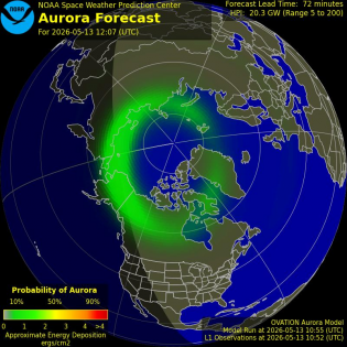 Current Northern hemispheric power input map