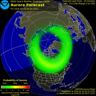 Current Northern hemispheric power input map