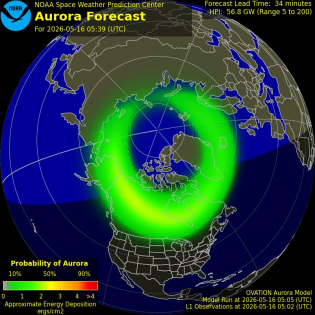 Current Northern hemispheric power input map