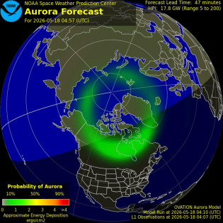 Current Northern hemispheric power input map