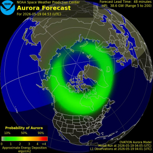 Current Northern hemispheric power input map