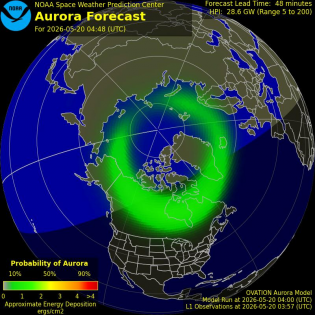 Current Northern hemispheric power input map