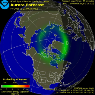 Current Northern hemispheric power input map