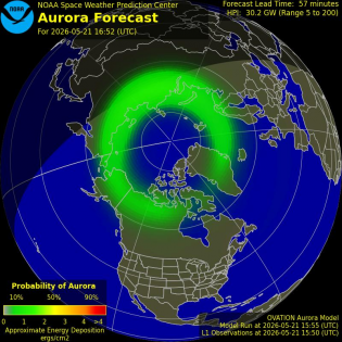 Current Northern hemispheric power input map