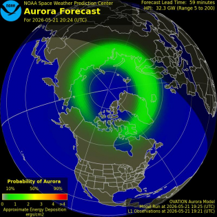 Current Northern hemispheric power input map