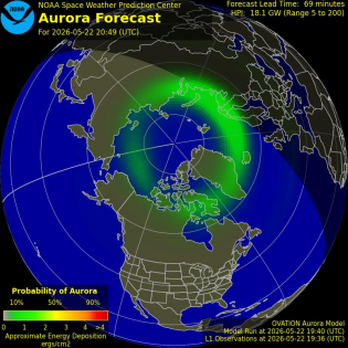 Current Northern hemispheric power input map