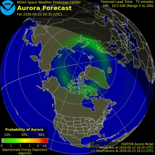 Current Northern hemispheric power input map
