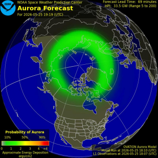 Current Northern hemispheric power input map