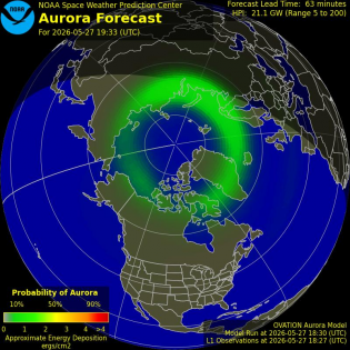 Current Northern hemispheric power input map