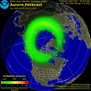Current Northern hemispheric power input map