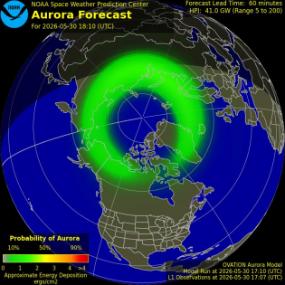 Current Northern hemispheric power input map