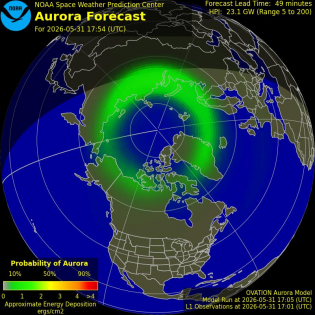Current Northern hemispheric power input map