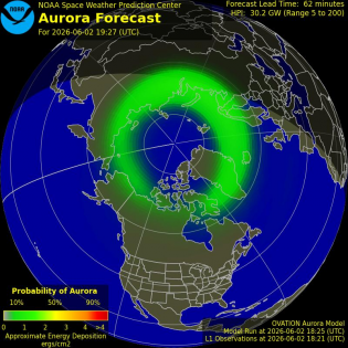 Current Northern hemispheric power input map