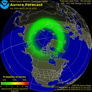 Current Northern hemispheric power input map
