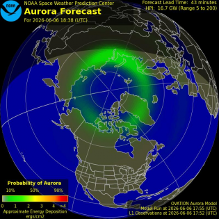 Current Northern hemispheric power input map