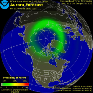 Current Northern hemispheric power input map