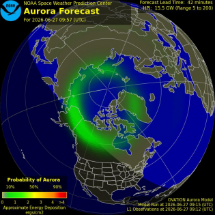 Current Northern hemispheric power input map