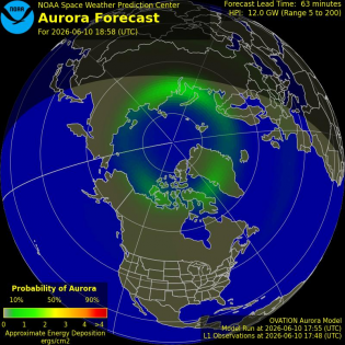 Current Northern hemispheric power input map