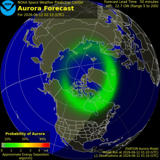 Current Northern hemispheric power input map
