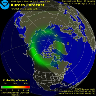 Current Northern hemispheric power input map