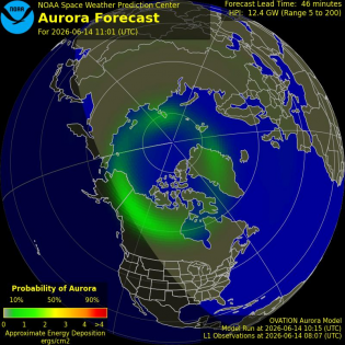 Current Northern hemispheric power input map