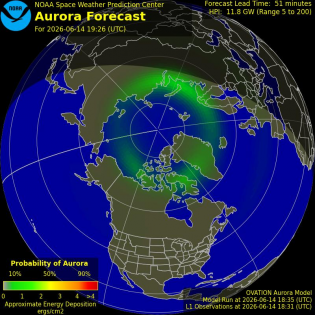 Current Northern hemispheric power input map