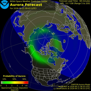 Current Northern hemispheric power input map