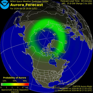 Current Northern hemispheric power input map