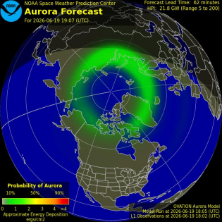 Current Northern hemispheric power input map