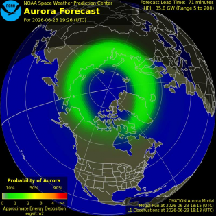 Current Northern hemispheric power input map
