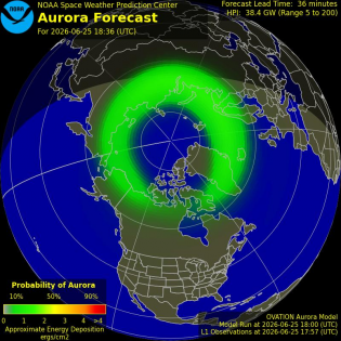 Current Northern hemispheric power input map
