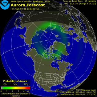 Current Northern hemispheric power input map